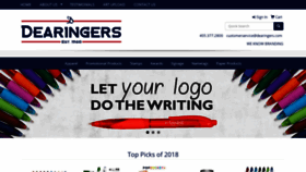 What Dearingers.com website looked like in 2019 (4 years ago)