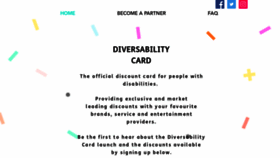 What Diversabilitycard.co.uk website looked like in 2019 (4 years ago)