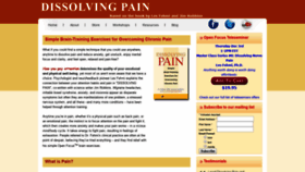 What Dissolvingpain.com website looked like in 2019 (4 years ago)