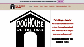 What Doghouseonthetrail.com website looked like in 2019 (4 years ago)