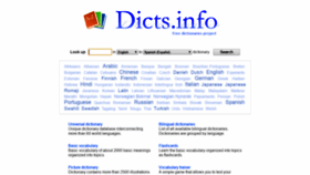 What Dicts.info website looked like in 2019 (4 years ago)