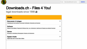 What Downloads.ch website looked like in 2019 (4 years ago)