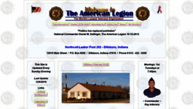 What Dillsborolegion.org website looked like in 2019 (4 years ago)