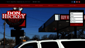 What Donhickeyusedcars.com website looked like in 2019 (4 years ago)