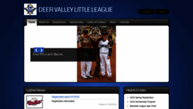 What Deervalleylittleleague.com website looked like in 2019 (4 years ago)