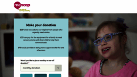 What Donate.mencap.org.uk website looked like in 2019 (4 years ago)