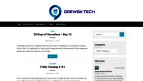 What Drewsk.tech website looked like in 2019 (4 years ago)