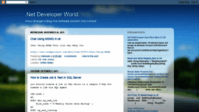 What Developerdotnetworld.blogspot.com website looked like in 2019 (4 years ago)