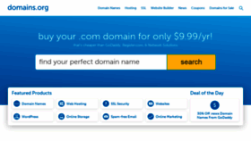 What Domains.org website looked like in 2019 (4 years ago)