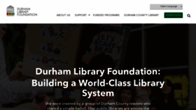 What Durhamlibraryfoundation.org website looked like in 2019 (4 years ago)