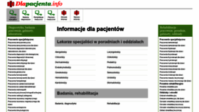 What Dlapacjenta.info website looked like in 2019 (4 years ago)