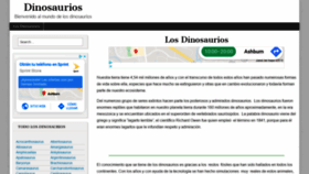 What Dinosaurios.org website looked like in 2019 (4 years ago)