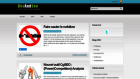 What Devandseo.fr website looked like in 2019 (4 years ago)