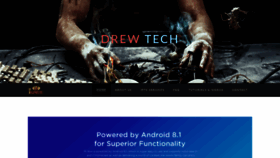 What Drewtechtv.com website looked like in 2019 (4 years ago)