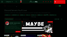 What Discord.me website looked like in 2019 (5 years ago)