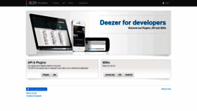 What Developers.deezer.com website looked like in 2019 (4 years ago)