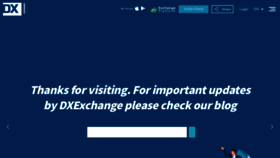 What Dx.exchange website looked like in 2019 (4 years ago)