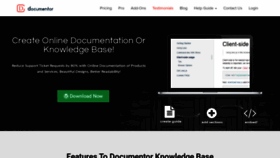 What Documentor.in website looked like in 2020 (4 years ago)