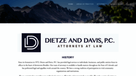 What Dietzedavis.com website looked like in 2020 (4 years ago)