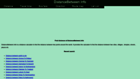 What Distancebetween.info website looked like in 2020 (4 years ago)