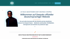 What Deepakchoprameditation.de website looked like in 2020 (4 years ago)