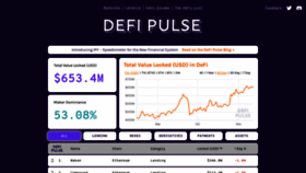 What Defipulse.com website looked like in 2020 (4 years ago)