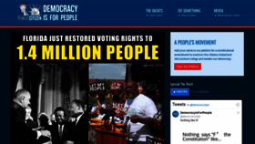 What Democracyisforpeople.org website looked like in 2020 (4 years ago)