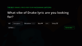 What Drakecaptions.com website looked like in 2020 (4 years ago)