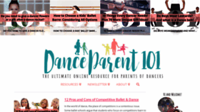 What Danceparent101.com website looked like in 2020 (4 years ago)