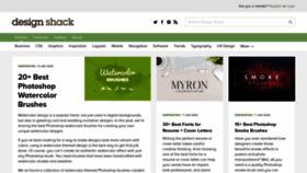 What Designshack.net website looked like in 2020 (5 years ago)
