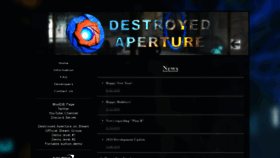 What Destroyedaperture.com website looked like in 2020 (4 years ago)