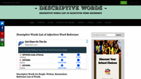 What Descriptivewords.org website looked like in 2020 (4 years ago)