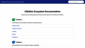 What Docs.ckeditor.com website looked like in 2020 (4 years ago)