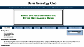 What Davisgenealogy.org website looked like in 2020 (4 years ago)