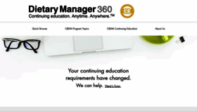 What Dietarymanager360.com website looked like in 2020 (4 years ago)