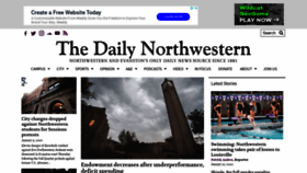 What Dailynorthwestern.com website looked like in 2020 (4 years ago)