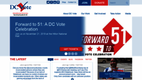 What Dcvote.org website looked like in 2020 (4 years ago)