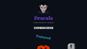 What Draculatheme.com website looked like in 2020 (4 years ago)