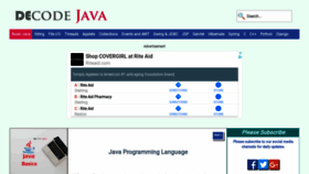 What Decodejava.com website looked like in 2020 (4 years ago)