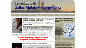 What Dallasmobilefingerprinting.com website looked like in 2020 (4 years ago)