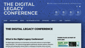 What Digitallegacyconference.com website looked like in 2020 (4 years ago)
