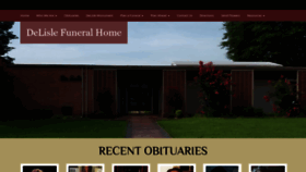What Delislefuneralhome.net website looked like in 2020 (4 years ago)