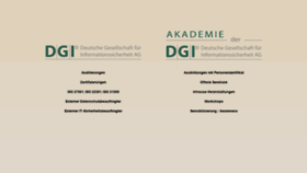 What Dgi-ag.de website looked like in 2020 (4 years ago)