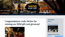 What Downtownwayne.org website looked like in 2020 (5 years ago)