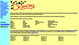 What Dancingmadeeasy.com website looked like in 2020 (4 years ago)