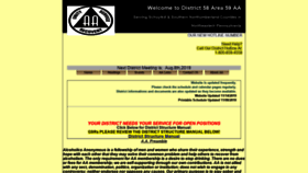 What District58area59aa.org website looked like in 2020 (4 years ago)