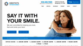 What Dentistsofmontgomery.com website looked like in 2020 (4 years ago)