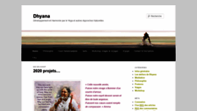 What Dhyana.be website looked like in 2020 (4 years ago)