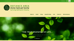 What Defianceareafoundation.org website looked like in 2020 (4 years ago)