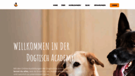 What Dogtisch.academy website looked like in 2020 (4 years ago)